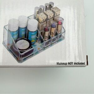 Sorbus Cosmetic Organizer Acrylic‎ Daisy Print 9-Slot Makeup Storage Case